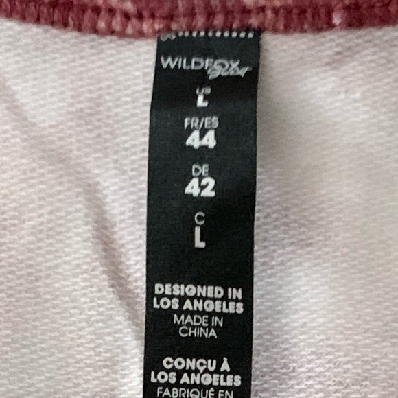 wildfox Sweat Dry Rose Apricot Tan Washed Tie Dye Sweatshirt - Picture 6 of 9